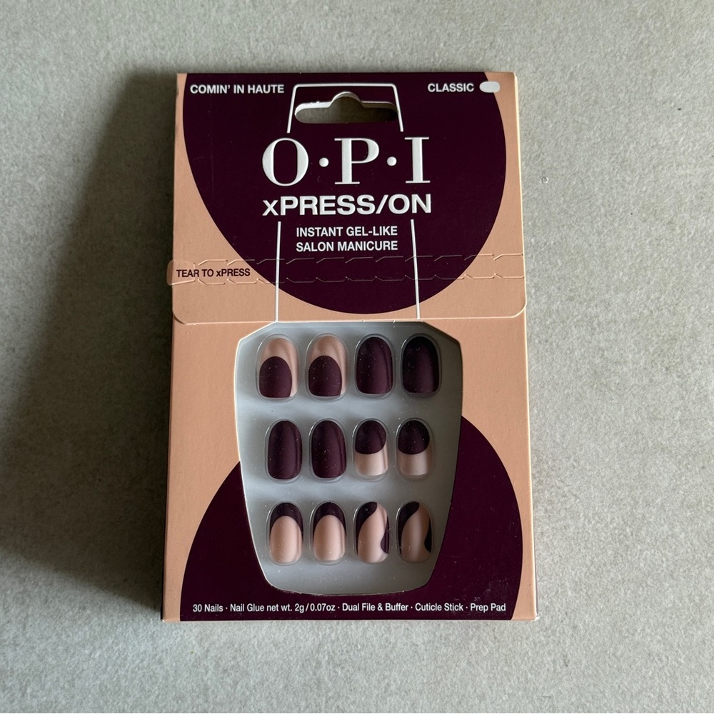OPI xPRESS/ON Instant Gel-Like Salon Manicure – Comin’ In Haute